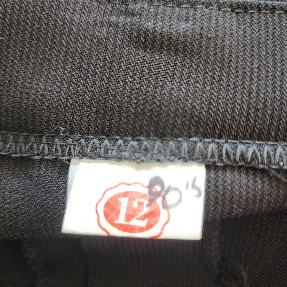 90s Y2K Black Mini Vintage Skirt Size S Made in England - Picture 5 of 7